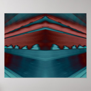 Guay, arte futurista de moda en rojo y azul