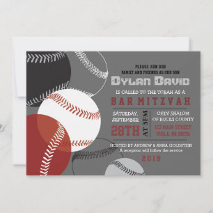 GUAY BASEBALL Bar Mitzvah Invitación