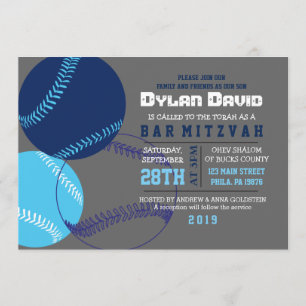 GUAY BASEBALL Bar Mitzvah Invitación