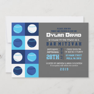 GUAY BASEBALL Bar Mitzvah Invitación