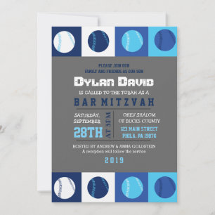 GUAY BASEBALL Bar Mitzvah Invitación