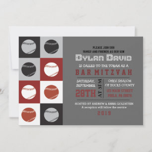 GUAY BASEBALL Bar Mitzvah Invitación