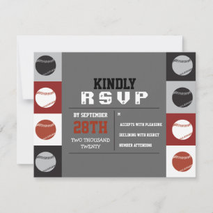 GUAY BASEBALL Bar Mitzvah Responder Tarjeta RSVP