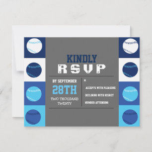 GUAY BASEBALL Bar Mitzvah Responder Tarjeta RSVP