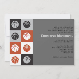 GUAY BASKETBALL Bar Mitzvah Invitación