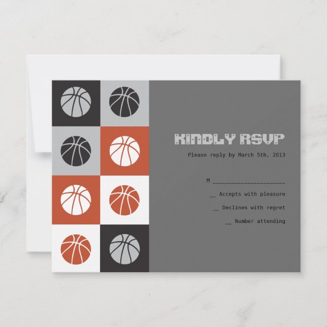 GUAY BASKETBALL Bar Mitzvah Invitación (Anverso)