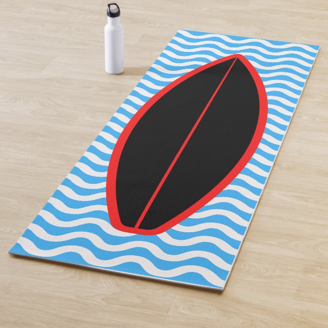 Guay Black Blue Waves Surfing Yoga Mat (In situ)