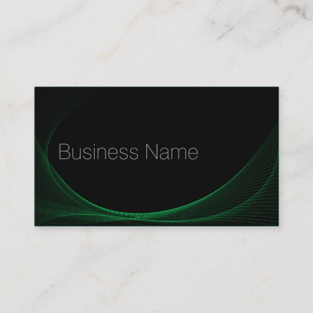 Guay Black & Light Green Wireframe - Tarjeta de vi (Anverso)