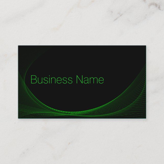 Guay Black & Lime Green Wireframe - Tarjeta de vis (Anverso)