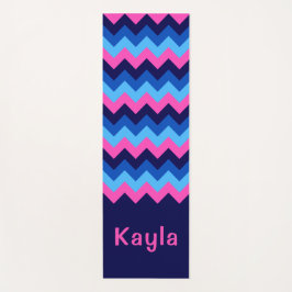Guay Blue Pink Chevron Monograma Yoga Mat