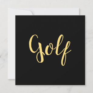 Guay Bold Black Elegant "Golf" Invitación Script