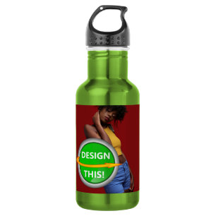¡Guay! Botella de agua (18 oz) Apple Green - Perso