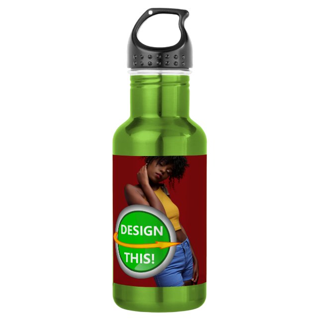 ¡Guay! Botella de agua (18 oz) Apple Green - Perso (Anverso)