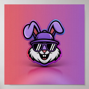 Guay Bunny Poster: ¡Elegante y divertido arte en l
