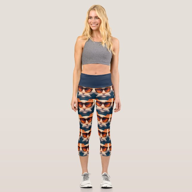 GUAY CAT High Waisted Capris YOGA PANELES LEGGINGS (Anverso)