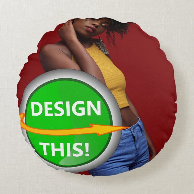 ¡Guay! Cojín decorativo redondo 16" Poliéster - Pe (Anverso)