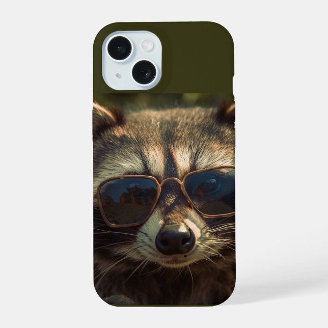 Guay Cute Raccoon en gafas Humor animal (Reverso )