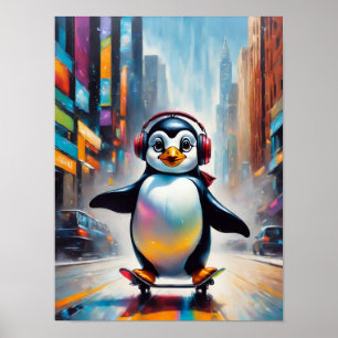 Guay de pintura de arte digital pingüino
