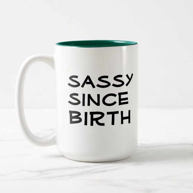 Guay desde su nacimiento divertido diseño de tazas (Izquierda)