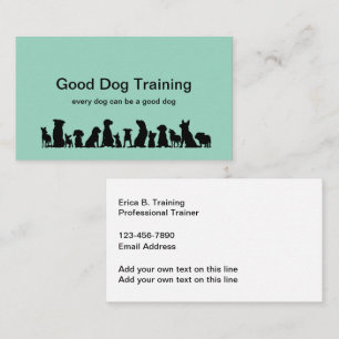 Guay Dog Trainer Modernas tarjetas de presentación