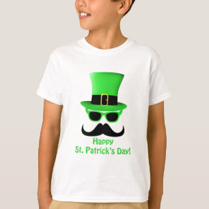Guay Funny St. Patrick's Day Mustache Top hat Man