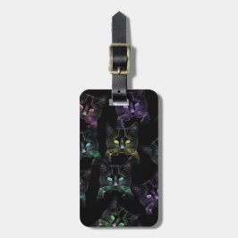 ¡Guay Gats on Black! Etiqueta de portaequipajes pa