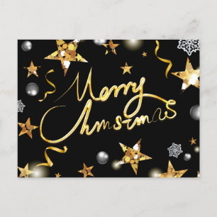 Guay Gold Black Stars Moda metálica Feliz Navidad