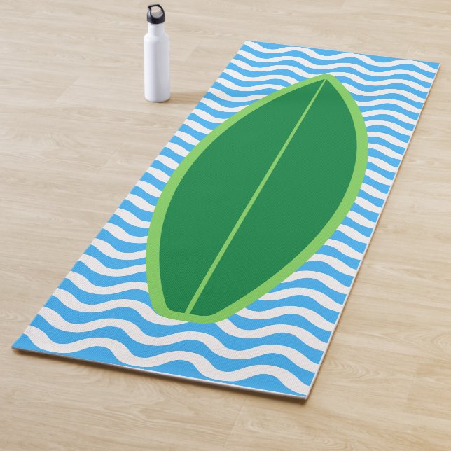 Guay Green Blue Waves Surfing Yoga Mat (In situ)