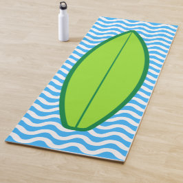 Guay Green Blue Waves Surfing Yoga Mat