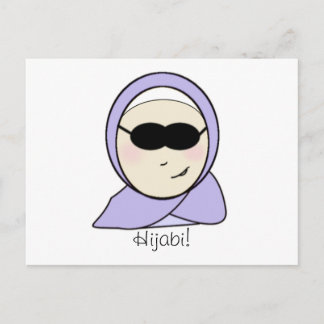 Guay Hijabi - tarjeta de impresión islámica chica 