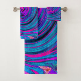 Guay Hot Pink, Purple and Blue Abstract Retro