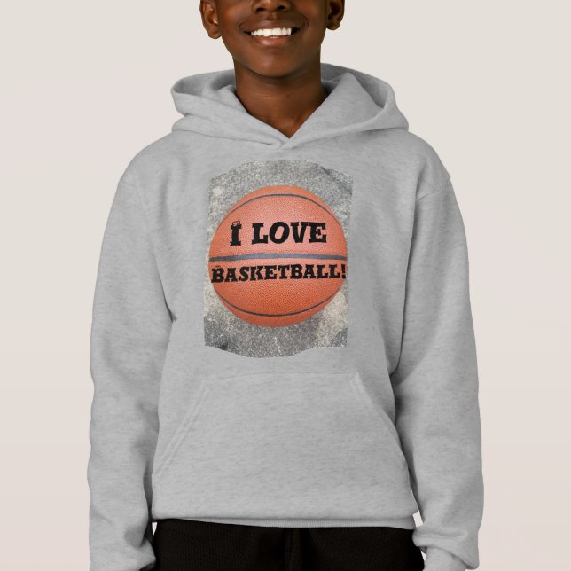 Guay I Love Basketball Divertido Kids Shirt (Anverso)