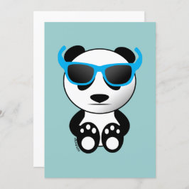 Guay lindo oso panda con gafas de sol Invitación