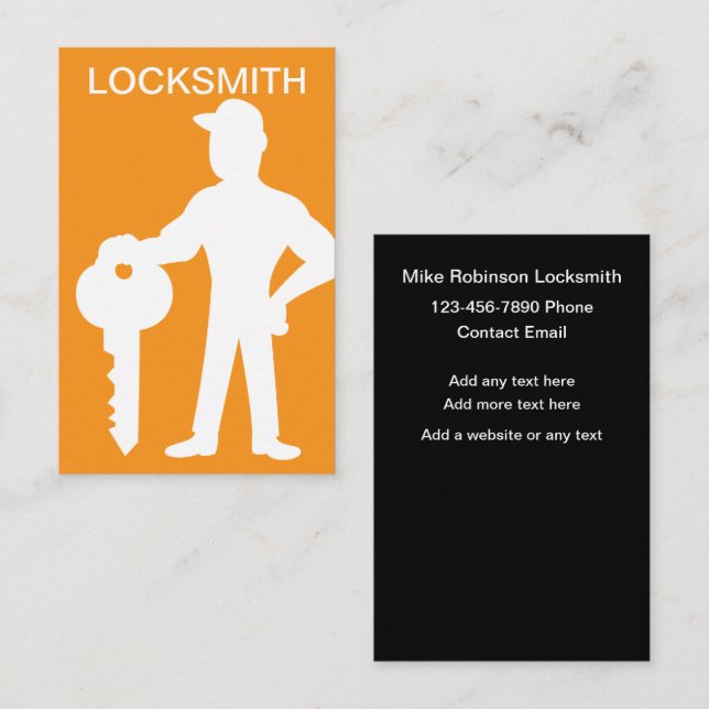 Guay Locksmith tarjetas de negocios verticales mod (Anverso / Reverso)