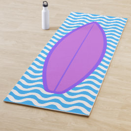 Guay Magenta Blue Waves Surfing Yoga Mat