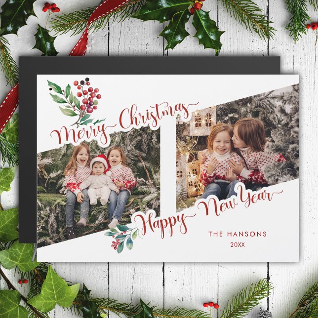 Guay Merry Christmas Caligraphy Holly 2-Photo (Subido por el creador)