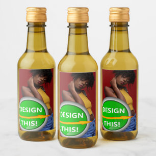 ¡Guay! Mini etiquetas de botellas de vino (2"x3") 