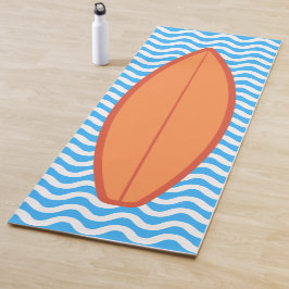 Guay Naranja Blue Waves Surfing Yoga Mat