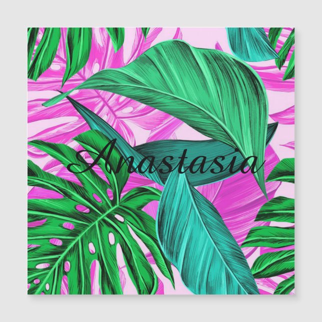 Guay, palmas tropicales fluorescentes asombrosas (Anverso)