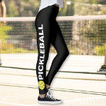 Guay Pickleball Leggings Yellow Ball Personalizado<br><div class="desc">Las piernas perfectas para los amantes del pickleball. Leggings de alta calidad con la palabra PICKLEBALL y un pickleball amarillo a cada lado. Diversión para juego social casual o juego de torneos - cambiar fácilmente el color de fondo para que coincida con los colores de tu club/equipo. Simplemente haga clic...</div>