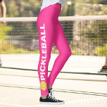 Guay Pickleball Leggings Yellow Ball Personalizado<br><div class="desc">Las piernas perfectas para los amantes del pickleball. Leggings de alta calidad con la palabra PICKLEBALL y un pickleball amarillo a cada lado. Diversión para juego social casual o juego de torneos - cambiar fácilmente el color de fondo para que coincida con los colores de tu club/equipo. Simplemente haga clic...</div>
