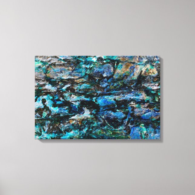 Guay, pintura azul moderna diseño de arte de pared (Anverso)