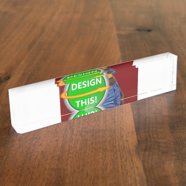 ¡Guay! Placa de identificación de escritorio - Per (Lateral)