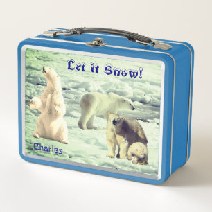 Guay Polar Bears en la caja de almuerzo Metalizado