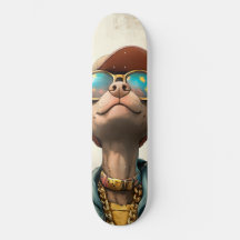 Guay Pup Vibes - Skateboard de arte de perro de es