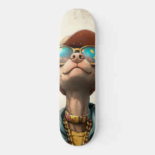 Guay Pup Vibes - Skateboard de arte de perro de es