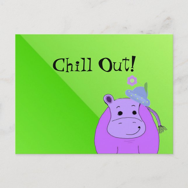 Guay Purple Hippo - Tarjeta postal de Chill Out (Anverso)