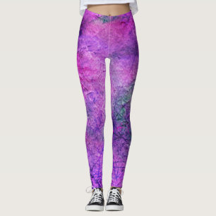 Guay Purple Leggings con apariencia de escotilla