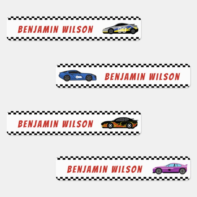 Guay Race Care Custom Name Etiqueta impermeable (Grupo)