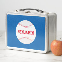 Guay Red Baseball Lunch Box